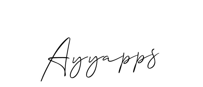 How to make Ayyapps name signature. Use Allison_Script style for creating short signs online. This is the latest handwritten sign. Ayyapps signature style 2 images and pictures png
