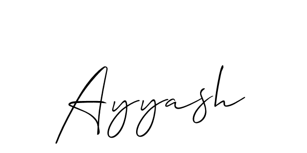 The best way (Allison_Script) to make a short signature is to pick only two or three words in your name. The name Ayyash include a total of six letters. For converting this name. Ayyash signature style 2 images and pictures png