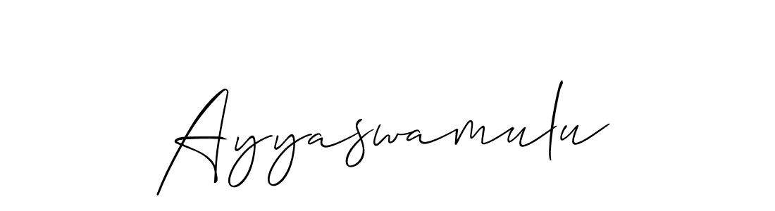 You should practise on your own different ways (Allison_Script) to write your name (Ayyaswamulu) in signature. don't let someone else do it for you. Ayyaswamulu signature style 2 images and pictures png