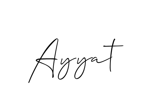 Best and Professional Signature Style for Ayyat. Allison_Script Best Signature Style Collection. Ayyat signature style 2 images and pictures png