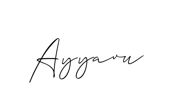 if you are searching for the best signature style for your name Ayyavu. so please give up your signature search. here we have designed multiple signature styles  using Allison_Script. Ayyavu signature style 2 images and pictures png