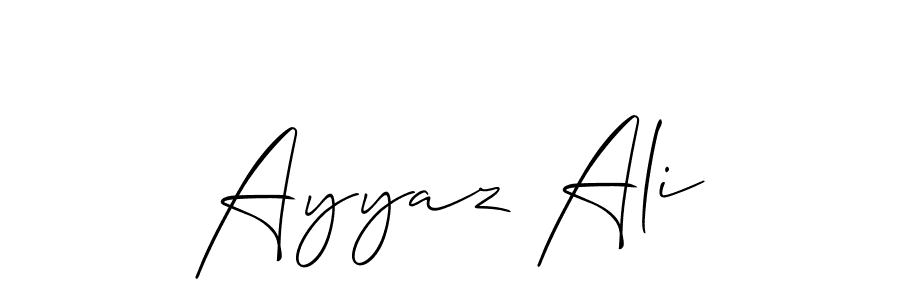 You should practise on your own different ways (Allison_Script) to write your name (Ayyaz Ali) in signature. don't let someone else do it for you. Ayyaz Ali signature style 2 images and pictures png