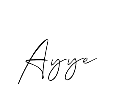 It looks lik you need a new signature style for name Ayye. Design unique handwritten (Allison_Script) signature with our free signature maker in just a few clicks. Ayye signature style 2 images and pictures png
