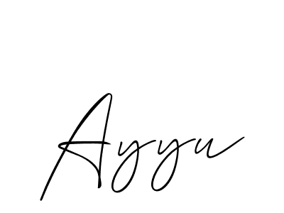 How to make Ayyu name signature. Use Allison_Script style for creating short signs online. This is the latest handwritten sign. Ayyu signature style 2 images and pictures png