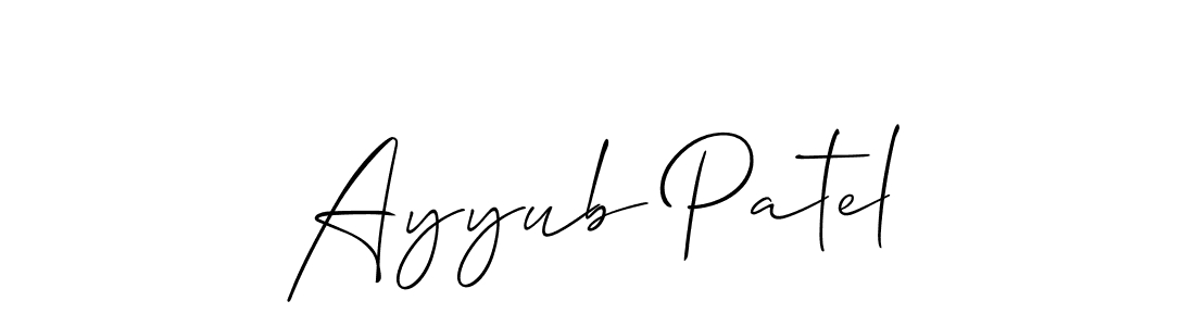 Best and Professional Signature Style for Ayyub Patel. Allison_Script Best Signature Style Collection. Ayyub Patel signature style 2 images and pictures png