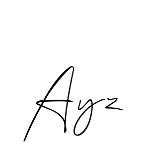 Ayz stylish signature style. Best Handwritten Sign (Allison_Script) for my name. Handwritten Signature Collection Ideas for my name Ayz. Ayz signature style 2 images and pictures png