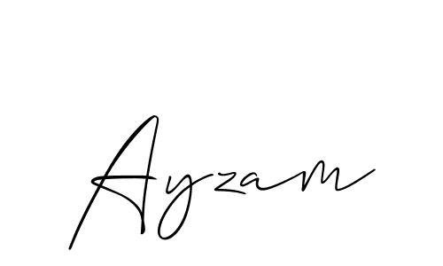 Design your own signature with our free online signature maker. With this signature software, you can create a handwritten (Allison_Script) signature for name Ayzam. Ayzam signature style 2 images and pictures png