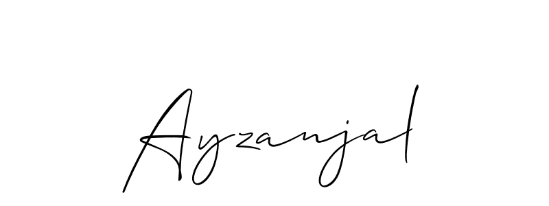 You should practise on your own different ways (Allison_Script) to write your name (Ayzanjal) in signature. don't let someone else do it for you. Ayzanjal signature style 2 images and pictures png