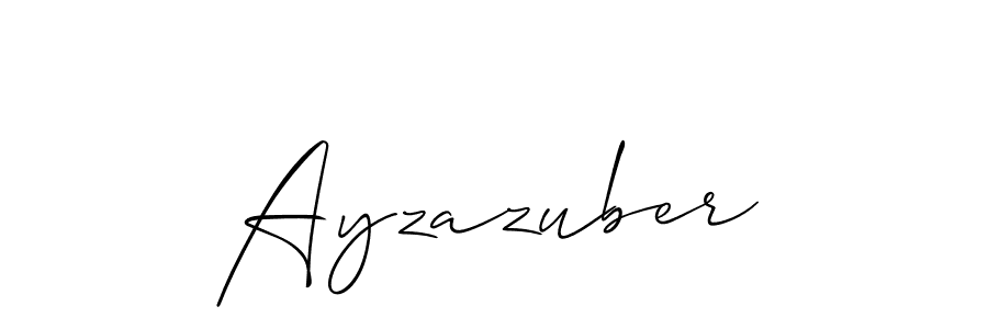 Create a beautiful signature design for name Ayzazuber. With this signature (Allison_Script) fonts, you can make a handwritten signature for free. Ayzazuber signature style 2 images and pictures png
