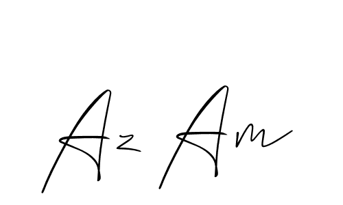 How to make Az Am signature? Allison_Script is a professional autograph style. Create handwritten signature for Az Am name. Az Am signature style 2 images and pictures png