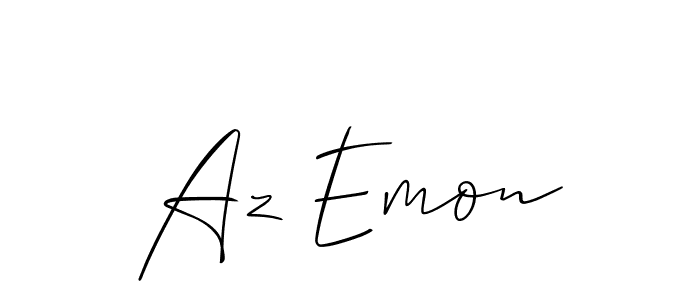 How to make Az Emon name signature. Use Allison_Script style for creating short signs online. This is the latest handwritten sign. Az Emon signature style 2 images and pictures png