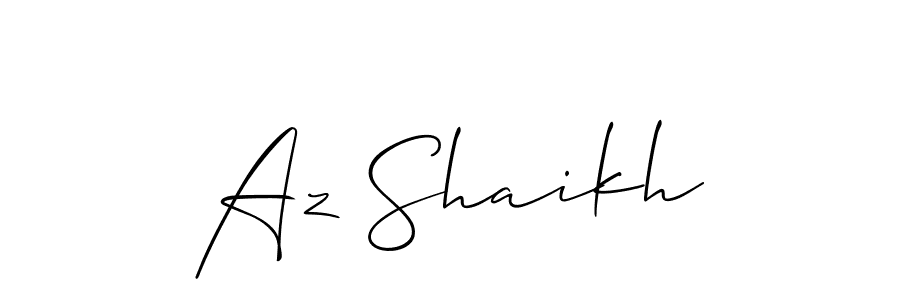 Also we have Az Shaikh name is the best signature style. Create professional handwritten signature collection using Allison_Script autograph style. Az Shaikh signature style 2 images and pictures png
