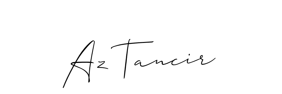 Use a signature maker to create a handwritten signature online. With this signature software, you can design (Allison_Script) your own signature for name Az Tancir. Az Tancir signature style 2 images and pictures png