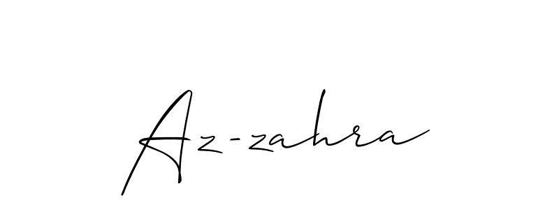 if you are searching for the best signature style for your name Az-zahra. so please give up your signature search. here we have designed multiple signature styles  using Allison_Script. Az-zahra signature style 2 images and pictures png