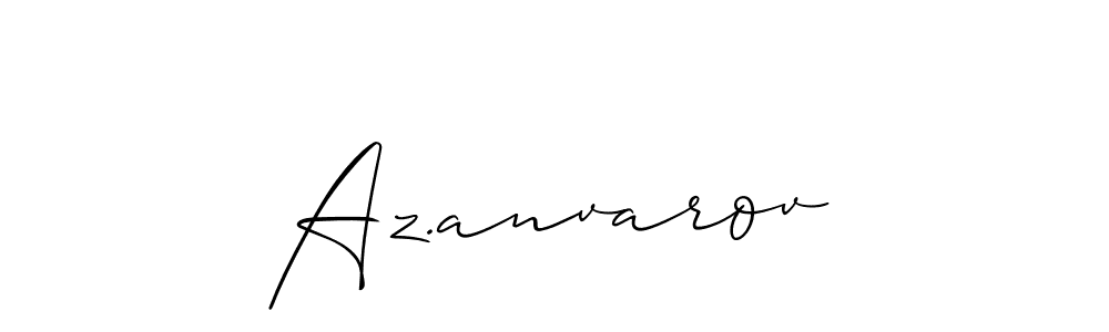 How to make Az.anvarov name signature. Use Allison_Script style for creating short signs online. This is the latest handwritten sign. Az.anvarov signature style 2 images and pictures png