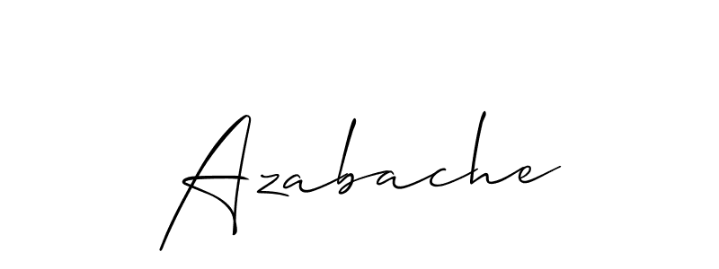 Create a beautiful signature design for name Azabache. With this signature (Allison_Script) fonts, you can make a handwritten signature for free. Azabache signature style 2 images and pictures png