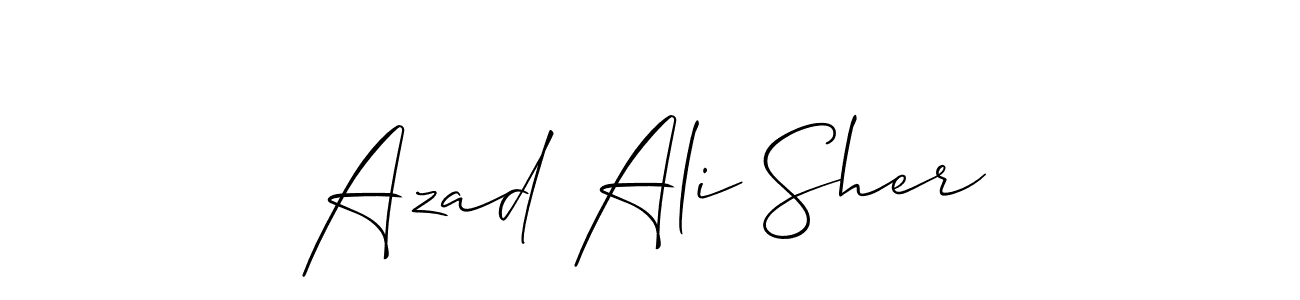 How to make Azad Ali Sher signature? Allison_Script is a professional autograph style. Create handwritten signature for Azad Ali Sher name. Azad Ali Sher signature style 2 images and pictures png