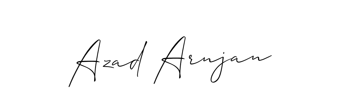 Allison_Script is a professional signature style that is perfect for those who want to add a touch of class to their signature. It is also a great choice for those who want to make their signature more unique. Get Azad Arnjan name to fancy signature for free. Azad Arnjan signature style 2 images and pictures png