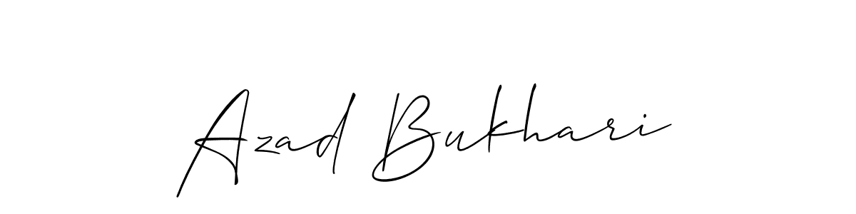 How to make Azad Bukhari name signature. Use Allison_Script style for creating short signs online. This is the latest handwritten sign. Azad Bukhari signature style 2 images and pictures png