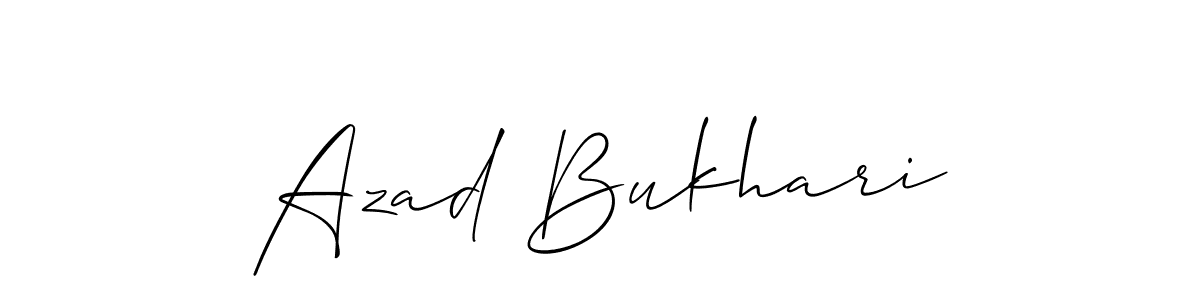 Make a beautiful signature design for name Azad Bukhari. With this signature (Allison_Script) style, you can create a handwritten signature for free. Azad Bukhari signature style 2 images and pictures png