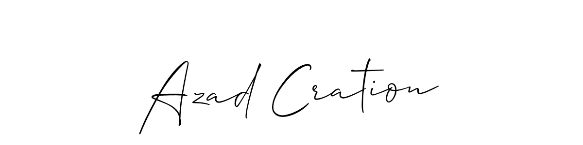 The best way (Allison_Script) to make a short signature is to pick only two or three words in your name. The name Azad Cration include a total of six letters. For converting this name. Azad Cration signature style 2 images and pictures png