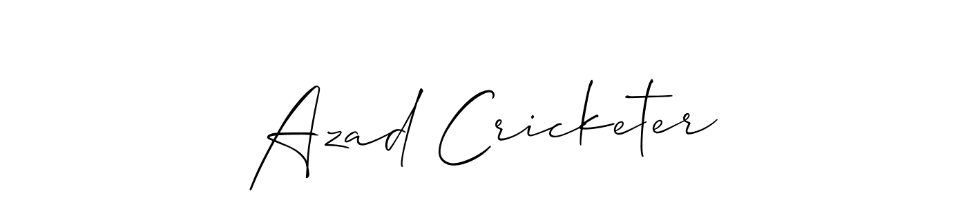 Design your own signature with our free online signature maker. With this signature software, you can create a handwritten (Allison_Script) signature for name Azad Cricketer. Azad Cricketer signature style 2 images and pictures png