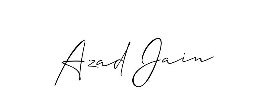 Best and Professional Signature Style for Azad Jain. Allison_Script Best Signature Style Collection. Azad Jain signature style 2 images and pictures png