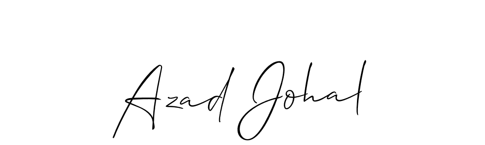 Make a beautiful signature design for name Azad Johal. With this signature (Allison_Script) style, you can create a handwritten signature for free. Azad Johal signature style 2 images and pictures png