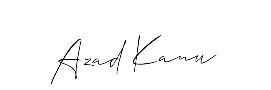 Azad Kanu stylish signature style. Best Handwritten Sign (Allison_Script) for my name. Handwritten Signature Collection Ideas for my name Azad Kanu. Azad Kanu signature style 2 images and pictures png