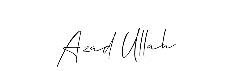 The best way (Allison_Script) to make a short signature is to pick only two or three words in your name. The name Azad Ullah include a total of six letters. For converting this name. Azad Ullah signature style 2 images and pictures png