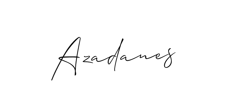Similarly Allison_Script is the best handwritten signature design. Signature creator online .You can use it as an online autograph creator for name Azadanes. Azadanes signature style 2 images and pictures png