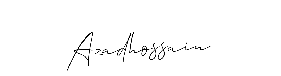 Design your own signature with our free online signature maker. With this signature software, you can create a handwritten (Allison_Script) signature for name Azadhossain. Azadhossain signature style 2 images and pictures png