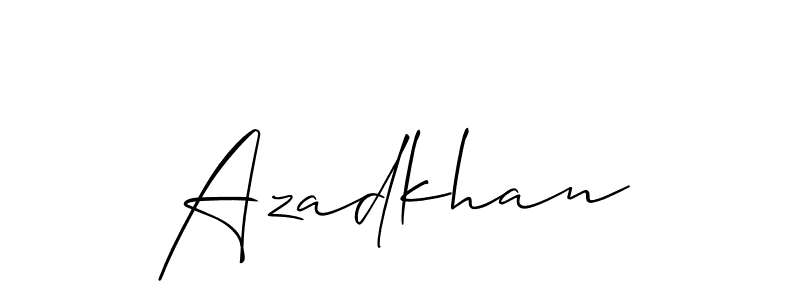 Azadkhan stylish signature style. Best Handwritten Sign (Allison_Script) for my name. Handwritten Signature Collection Ideas for my name Azadkhan. Azadkhan signature style 2 images and pictures png