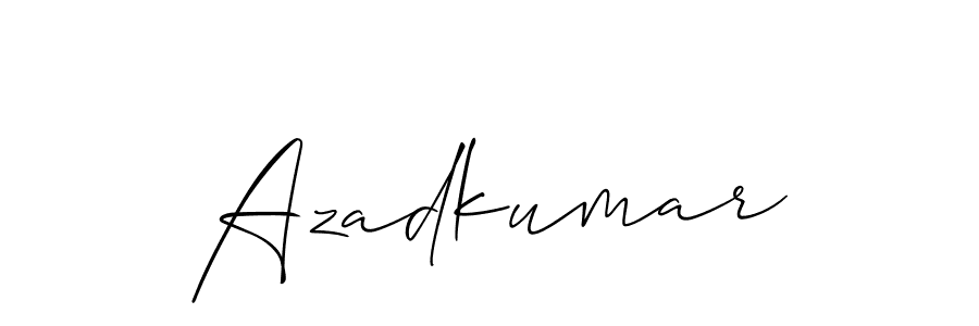 How to make Azadkumar name signature. Use Allison_Script style for creating short signs online. This is the latest handwritten sign. Azadkumar signature style 2 images and pictures png