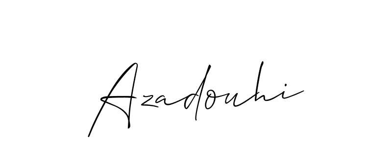 Make a short Azadouhi signature style. Manage your documents anywhere anytime using Allison_Script. Create and add eSignatures, submit forms, share and send files easily. Azadouhi signature style 2 images and pictures png