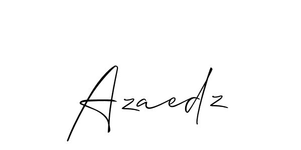 Also we have Azaedz name is the best signature style. Create professional handwritten signature collection using Allison_Script autograph style. Azaedz signature style 2 images and pictures png