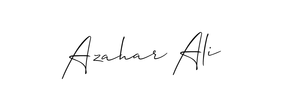 How to make Azahar Ali name signature. Use Allison_Script style for creating short signs online. This is the latest handwritten sign. Azahar Ali signature style 2 images and pictures png