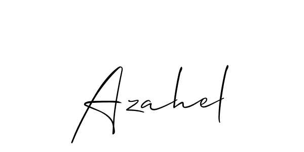 Allison_Script is a professional signature style that is perfect for those who want to add a touch of class to their signature. It is also a great choice for those who want to make their signature more unique. Get Azahel name to fancy signature for free. Azahel signature style 2 images and pictures png