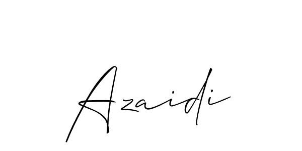 Create a beautiful signature design for name Azaidi. With this signature (Allison_Script) fonts, you can make a handwritten signature for free. Azaidi signature style 2 images and pictures png