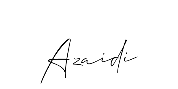 Create a beautiful signature design for name Azaidi. With this signature (Allison_Script) fonts, you can make a handwritten signature for free. Azaidi signature style 2 images and pictures png