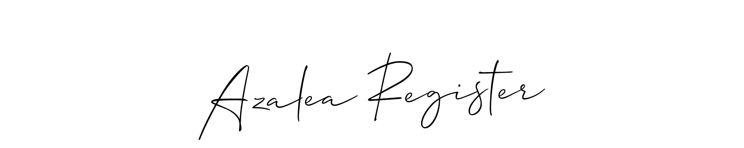 It looks lik you need a new signature style for name Azalea Register. Design unique handwritten (Allison_Script) signature with our free signature maker in just a few clicks. Azalea Register signature style 2 images and pictures png