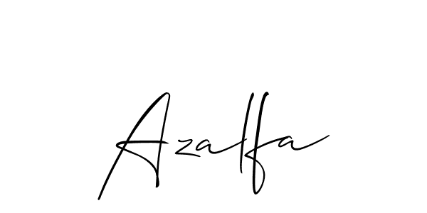 if you are searching for the best signature style for your name Azalfa. so please give up your signature search. here we have designed multiple signature styles  using Allison_Script. Azalfa signature style 2 images and pictures png