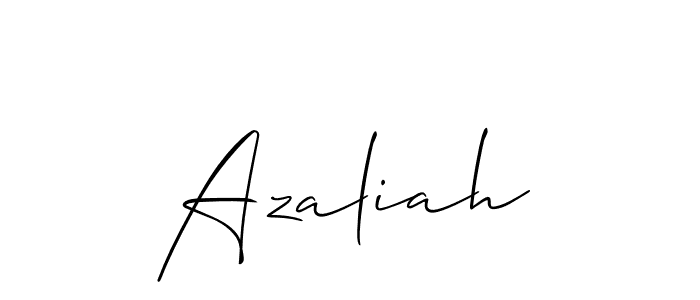 How to make Azaliah name signature. Use Allison_Script style for creating short signs online. This is the latest handwritten sign. Azaliah signature style 2 images and pictures png