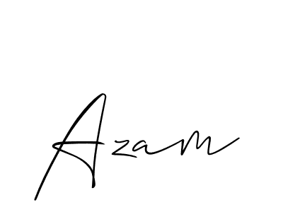 if you are searching for the best signature style for your name Azam. so please give up your signature search. here we have designed multiple signature styles  using Allison_Script. Azam signature style 2 images and pictures png