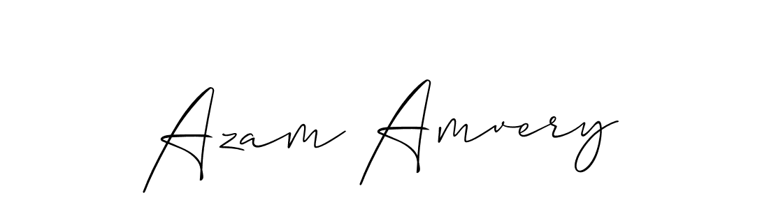 Use a signature maker to create a handwritten signature online. With this signature software, you can design (Allison_Script) your own signature for name Azam Amvery. Azam Amvery signature style 2 images and pictures png