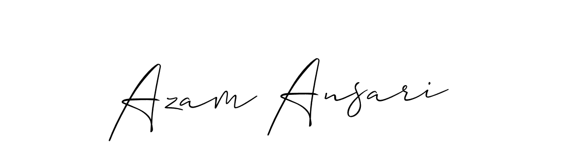 Allison_Script is a professional signature style that is perfect for those who want to add a touch of class to their signature. It is also a great choice for those who want to make their signature more unique. Get Azam Ansari name to fancy signature for free. Azam Ansari signature style 2 images and pictures png