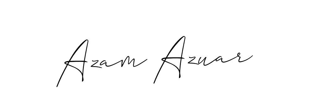 Azam Azuar stylish signature style. Best Handwritten Sign (Allison_Script) for my name. Handwritten Signature Collection Ideas for my name Azam Azuar. Azam Azuar signature style 2 images and pictures png