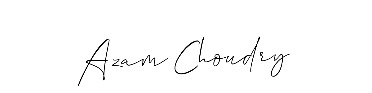 Use a signature maker to create a handwritten signature online. With this signature software, you can design (Allison_Script) your own signature for name Azam Choudry. Azam Choudry signature style 2 images and pictures png