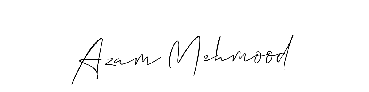 Azam Mehmood stylish signature style. Best Handwritten Sign (Allison_Script) for my name. Handwritten Signature Collection Ideas for my name Azam Mehmood. Azam Mehmood signature style 2 images and pictures png