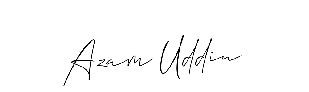 Use a signature maker to create a handwritten signature online. With this signature software, you can design (Allison_Script) your own signature for name Azam Uddin. Azam Uddin signature style 2 images and pictures png